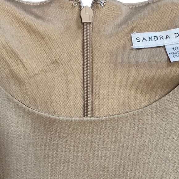 Sandra Darren Two Color Front Pockets Sheath Dress Size 10 - Picture 10 of 15